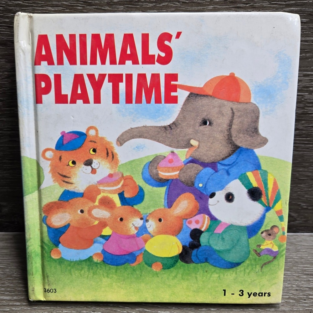 Animals' Playtime Children's Board Book Age 1-3 Years Illustrated Hardcover